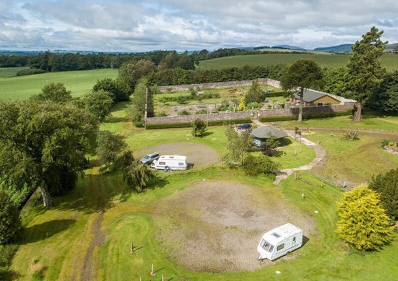 Campsite in grounds of former Angus open prison at Noranside.