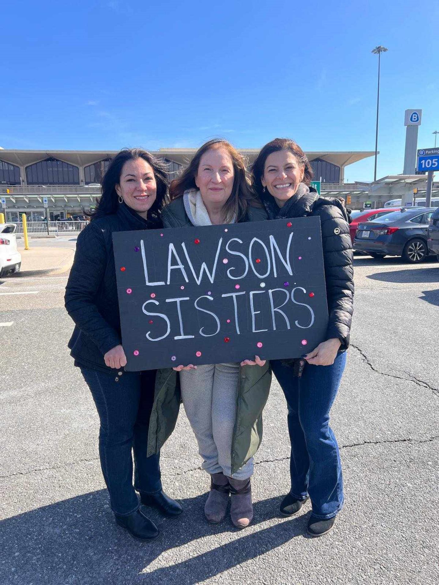 Paula Colville with her half sisters, Cherie, left and, Lisa.