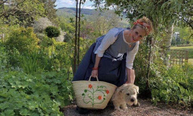 Gardening influencer Penny Kennedy at her home in Strathtay.