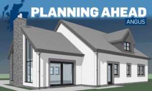 A new family home could replace a derelict cottage near Brechin. Image:  Building Design Services