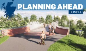 An artist impression of the new footbridge. Image: Dundee City Council.
