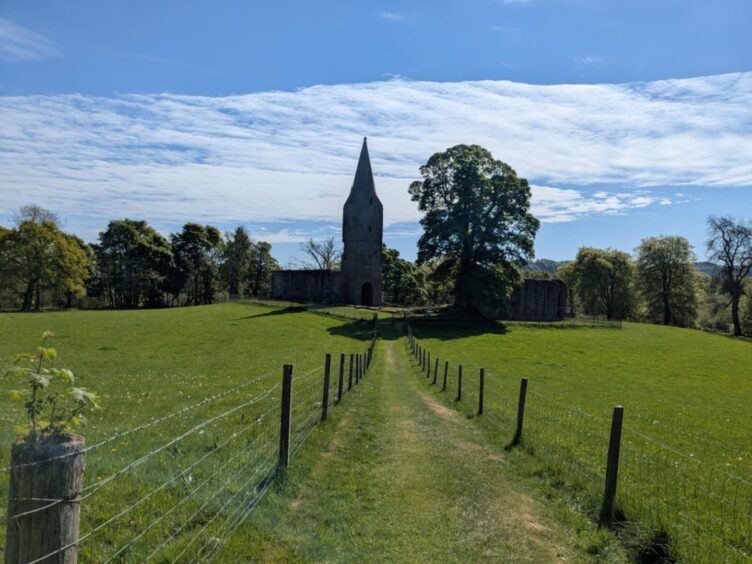 Path leading to Restenneth Priory. 