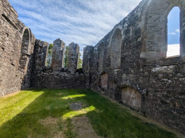Inside Restenneth Priory. 