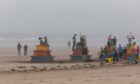 Filming is underway for Race Against the Tide in St Andrews. Image: Richard Hancox/DC Thomson