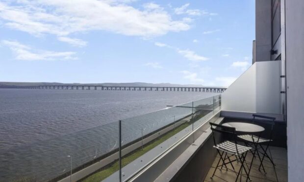 The Riverside Drive apartment offers stunning views of the River Tay. Image: Your Move