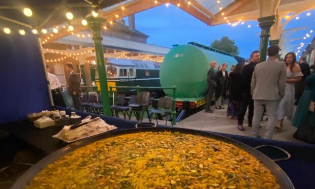 Paella on the Caley Railway platform at a previous Live@Dun festival. Image: Supplied