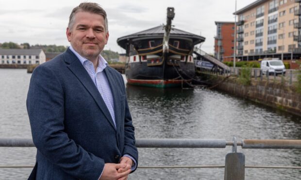 Andrew Tibbs at HMS Unicorn. Image: Steve Brown/DC Thomson