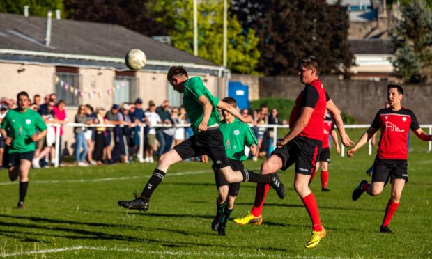 Action from the Forfar charity match. Image: Steve Brown/DC Thomson