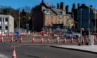 The Place for Everyone roadworks in Arbroath in March.