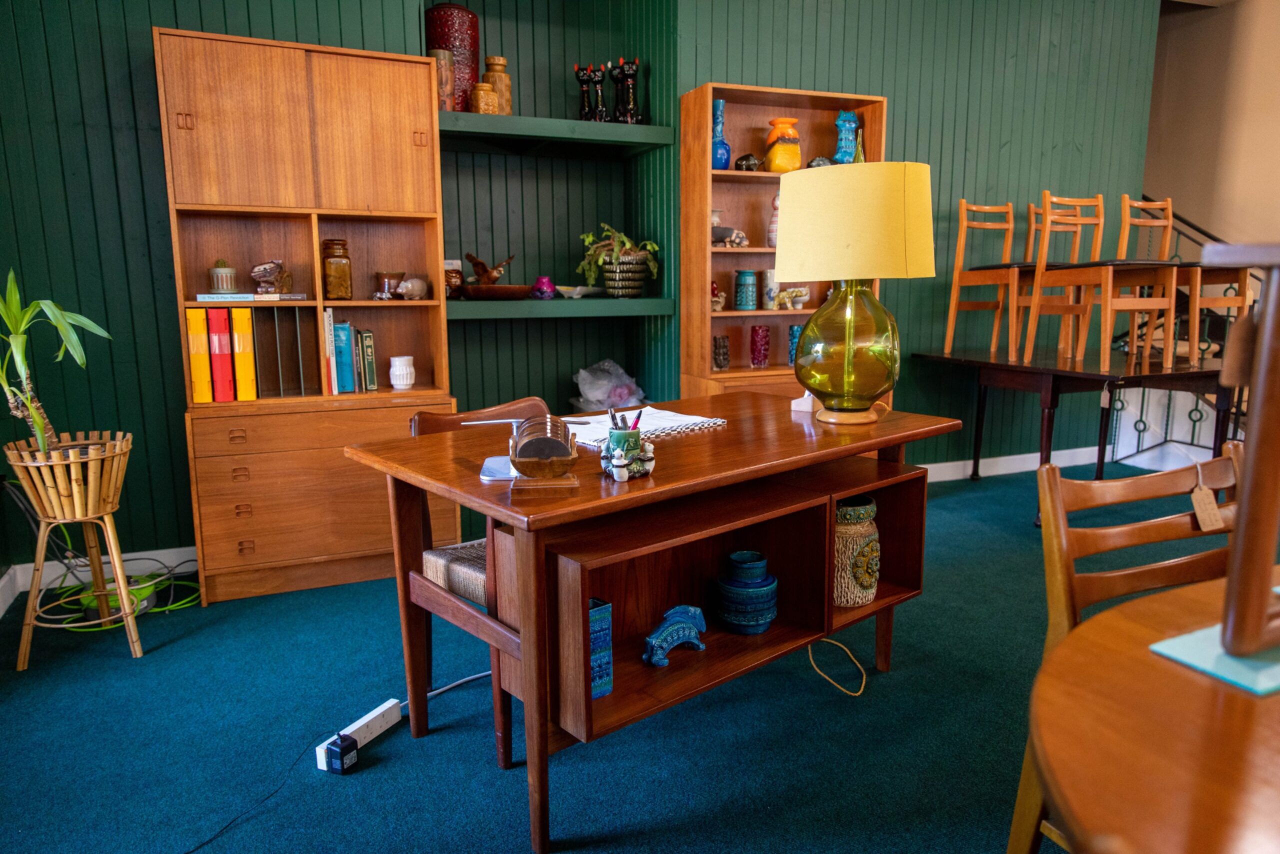 Mid-century furniture.