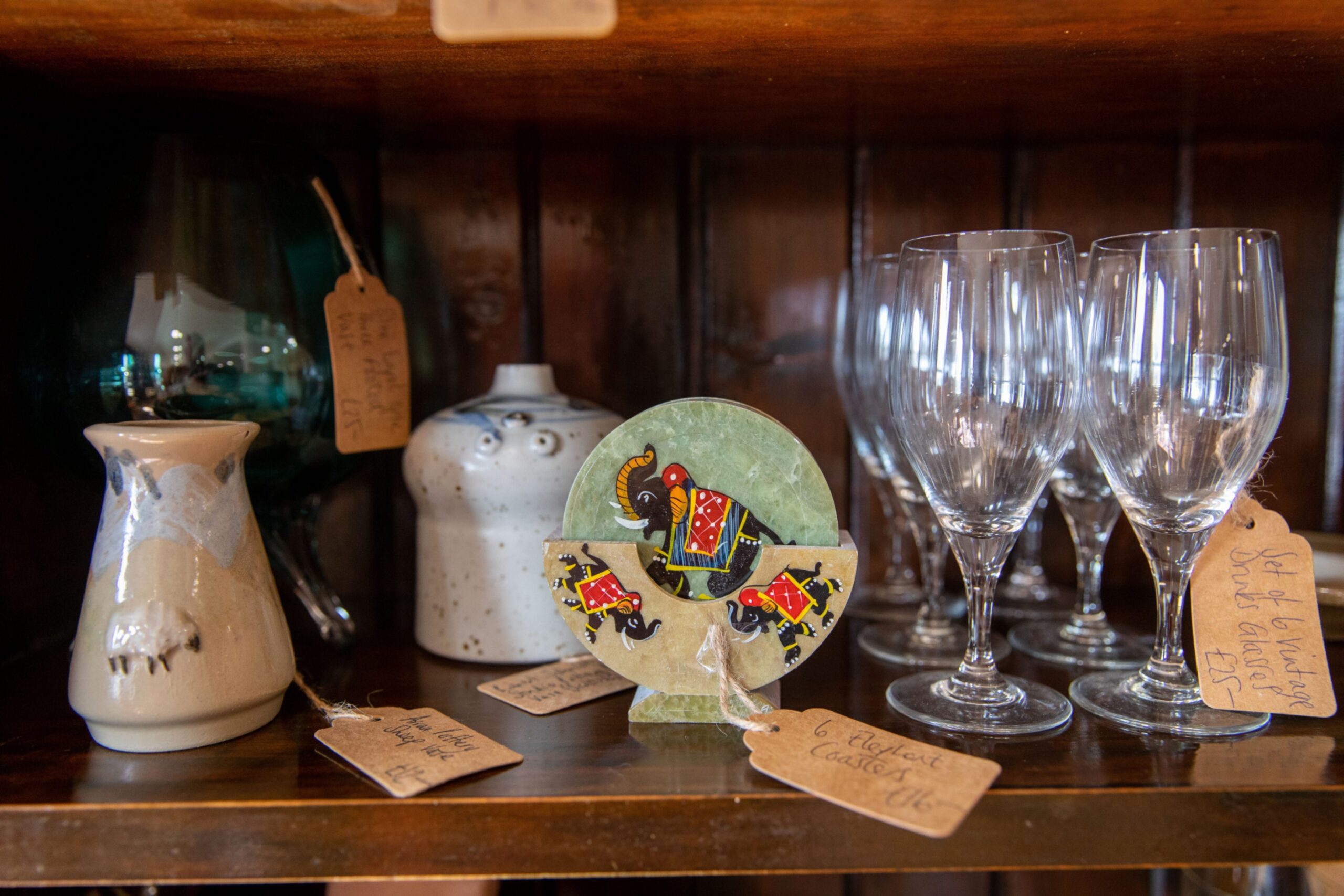 Some of the many antiques and collectables for sale.