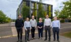 Jonathan Reeve, Maureen King, Lee Fotheringham, Kenny Falconer, Robert Burness and Josh Burt of Voigt Architects at the new District 10 office in Dundee. Image: Steve Brown/DC Thomson