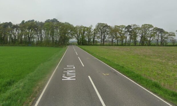 The B8075 Kirk Lane near Gargunnock, Stirlingshire.