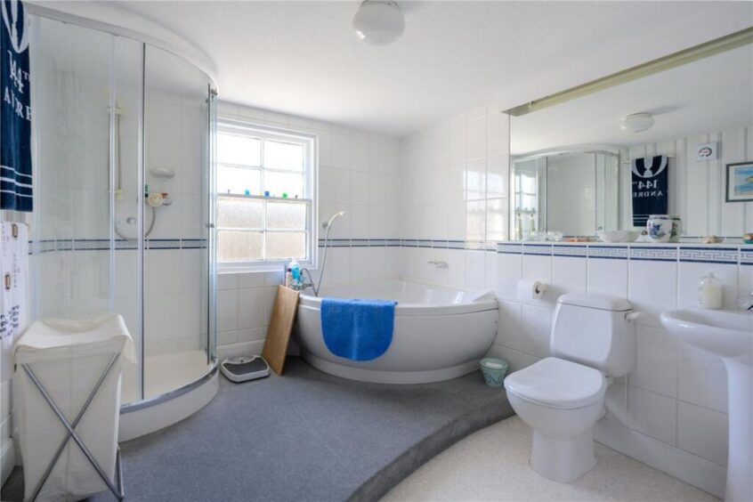 The family bathroom sits on the second floor.