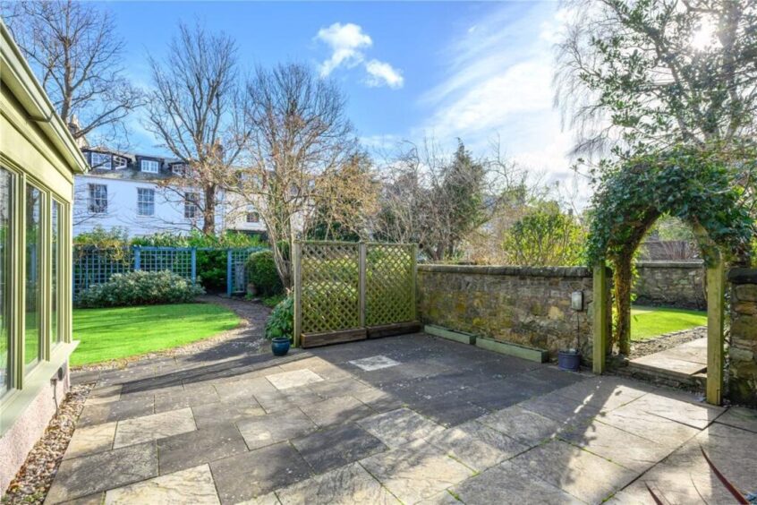 The paved terrace