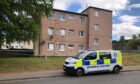Police at the scene on Spey Drive. Image: James Simpson/DC Thomson