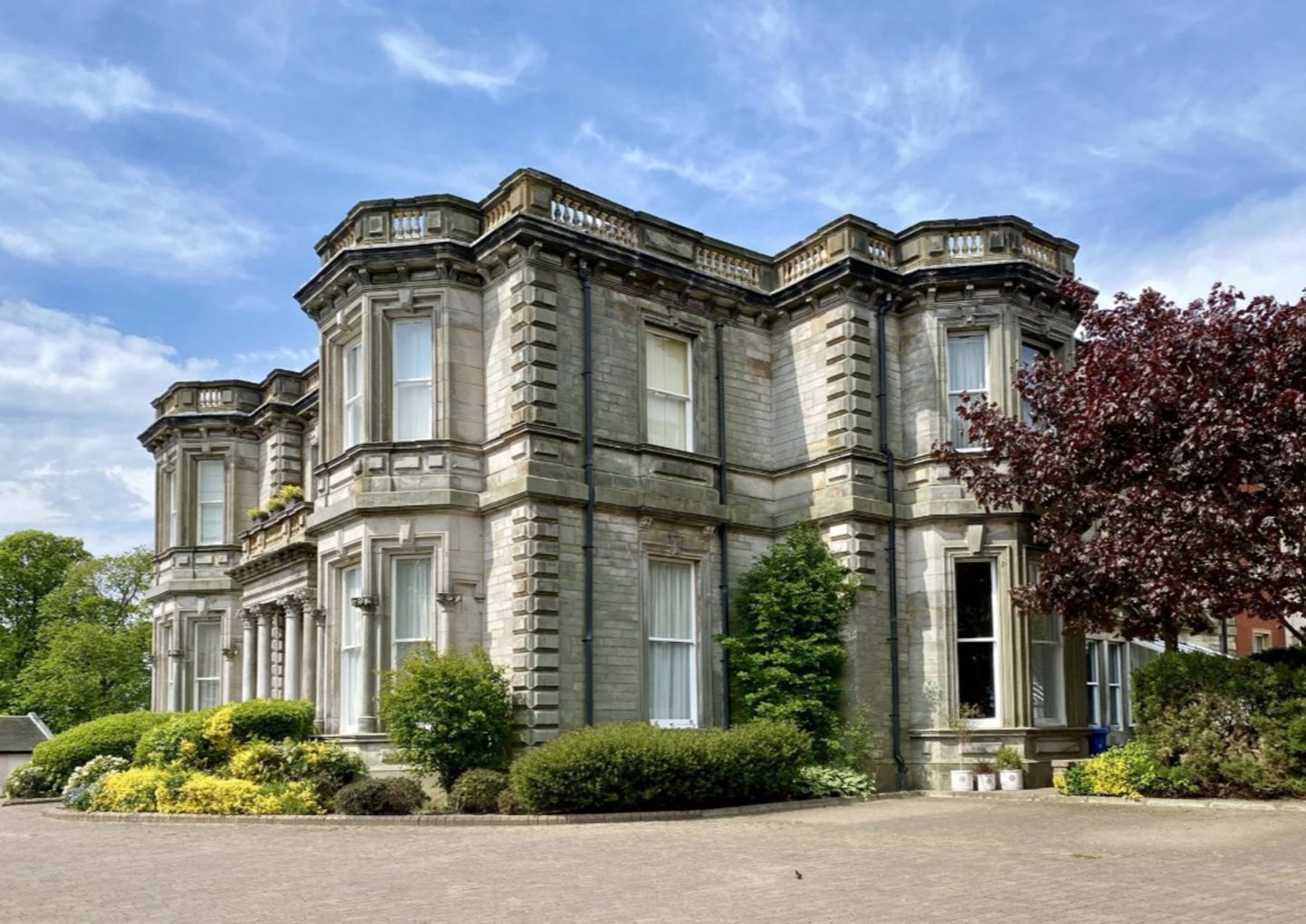 C-listed stone villa at St Leonards Hill, Dunfermline. 