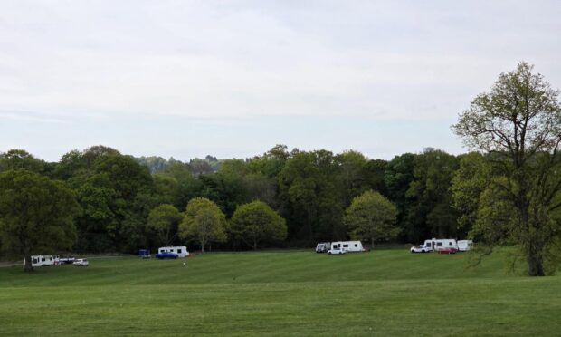 The encampment at Camperdown on May 5.