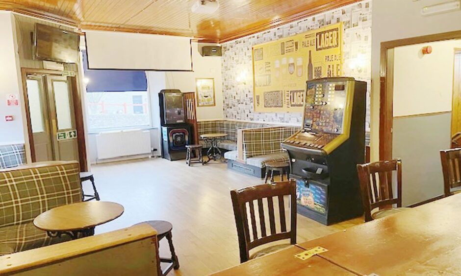 Interior of Victoria Bar in Brechin.