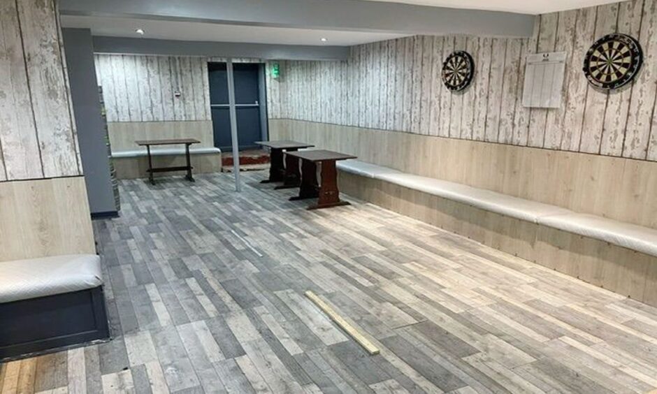 Function room in Victoria Bar, Brechin.