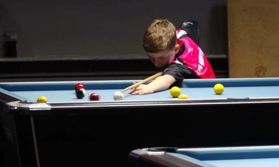 Luka Britton became youngest ever Dundee Clubs pool champion