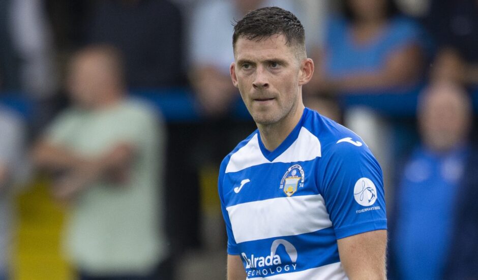 A close-up picture of Jack Baird in action for Morton.