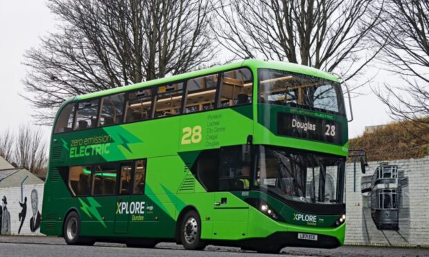 An Xplore electric bus was vandalised.