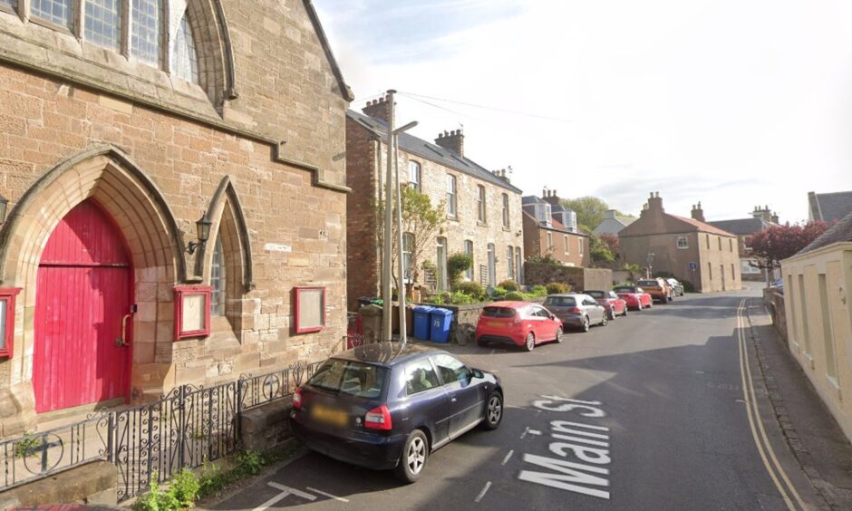 The Aurrie Mor, left, is on a narrow street, surrounded by houses