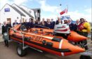 Guests at the naming ceremony for D-class Montrose lifeboat Margaret Olive. Image: Montrose RNLI/Phoenix Photography