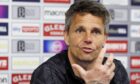 Simo Valakari makes a point during a St Johnstone press conference.