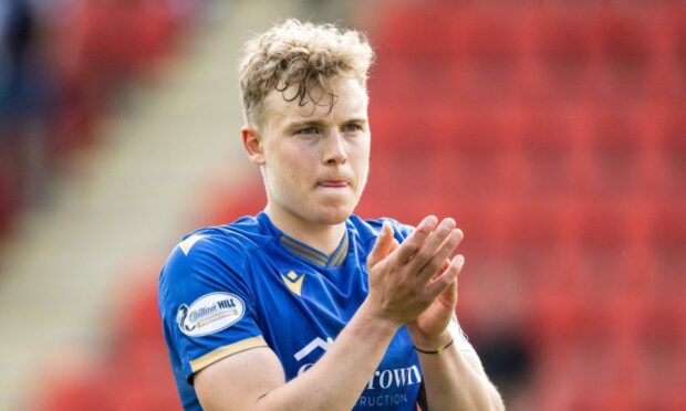 Sven Sprangler applauds the St Johnstone fans after a game. Image: SNS.