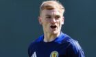 Taylor Steven on the training ground with the Scotland under-20 squad.