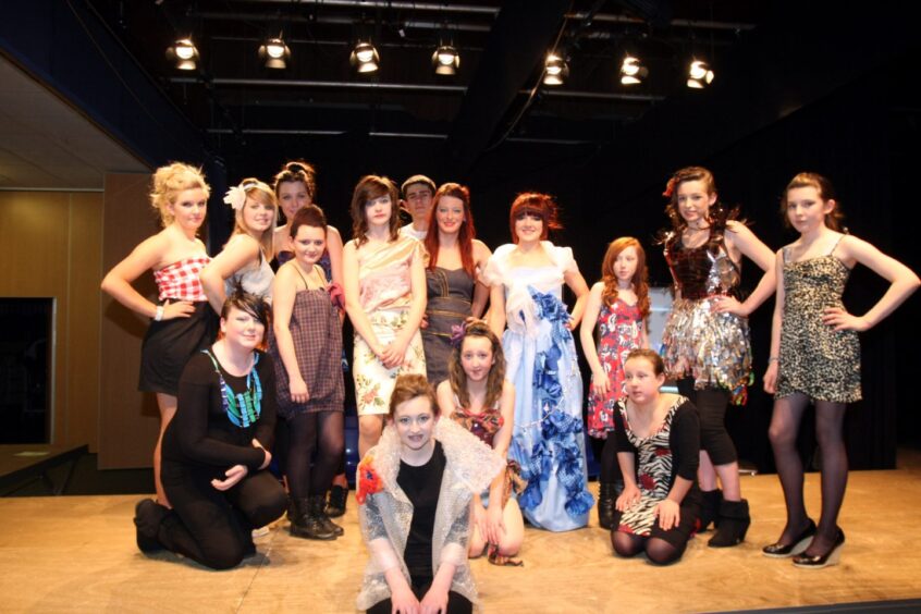 Some of the models on the catwalk