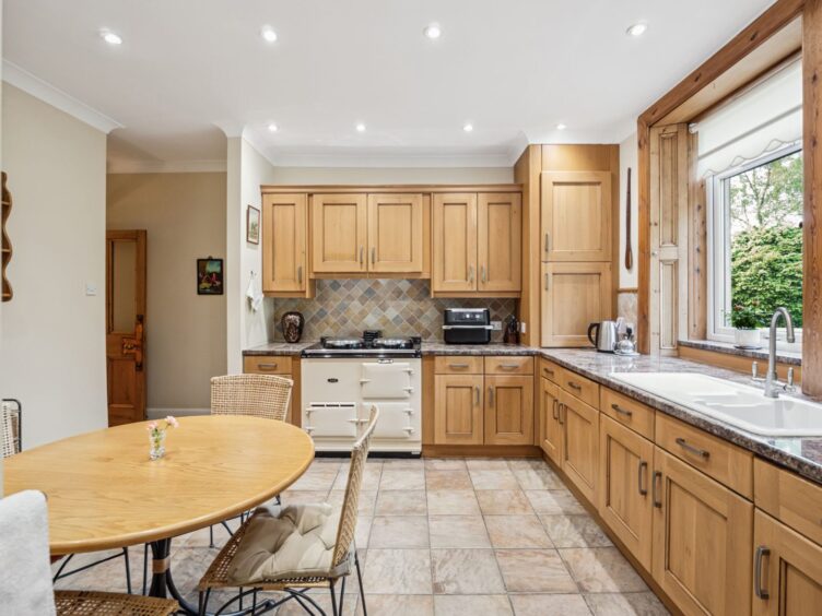 An AGA is located in the kitchen in Tigh-na-Traigh.