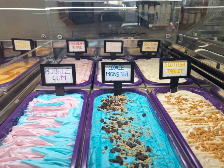 Some of the ice cream on offer at Chai. 