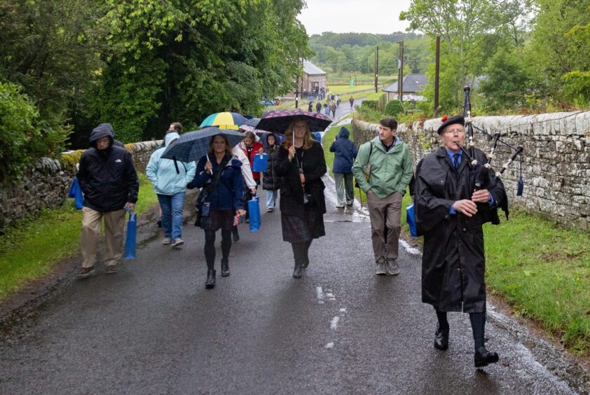 Clan Guthrie USA members join Angus celebration for new era at Guthrie Church.