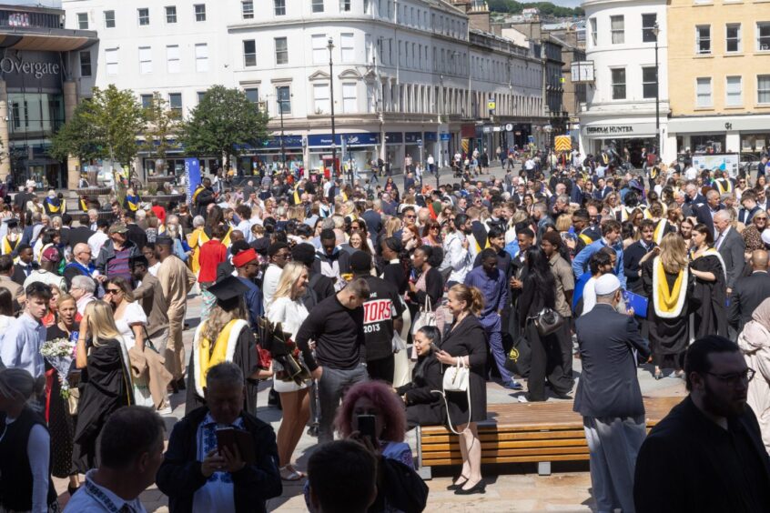 A large crowd at Dundee University's 2025 Graduations on Wednesday.