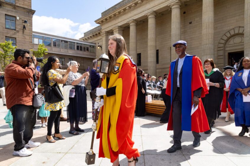 The morning procession, part of Dundee University's 2025 Graduations on Wednesday.
