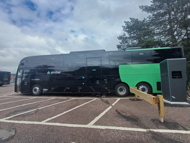 The Ember bus that took me from Stirling to Fort William and back. 