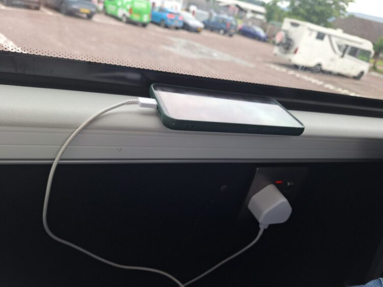 A plug socket on an Ember bus. 