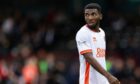 Meshack Ubochioma during a rare appearance for Dundee United