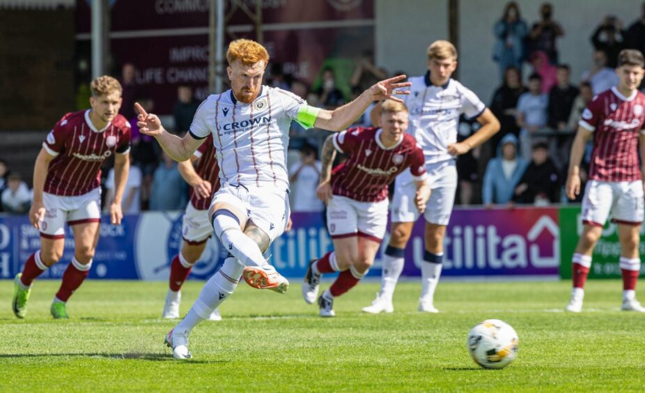 Simon Murray saw a first-half penalty saved. Image: Ross Parker/SNS