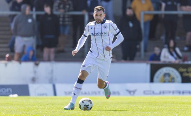 Drey Wright played 30 minutes in Dundee's 2-0 friendly win at Arbroath. Image: Ross Parker/SNS