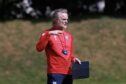 Steven Pressley takes Dundee training on Monday. Image: David Young