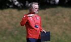 Steven Pressley takes Dundee training on Monday. Image: David Young