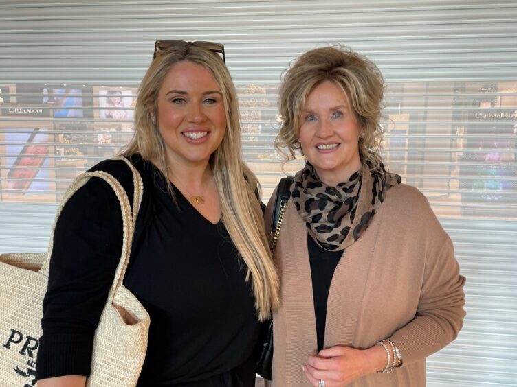 First in the queue was Sara Cameron and mum Linda Dickson. Image: Rob McLaren/DC Thomson