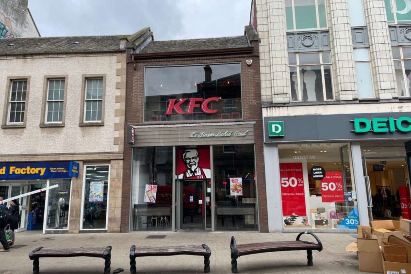 The KFC unit on Murraygate, Dundee, is up for sale