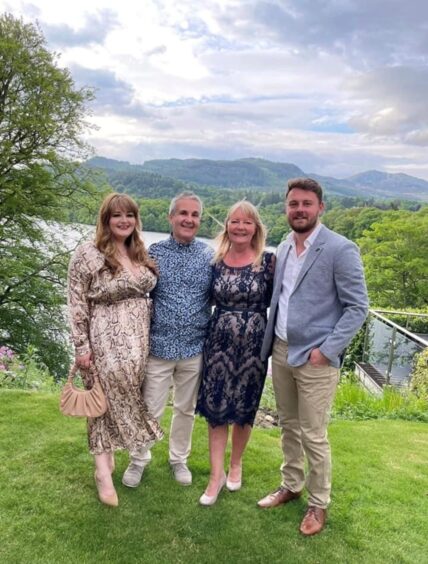 Retired GP Alastair with wife Moira, daughter Kate and son Glenn.