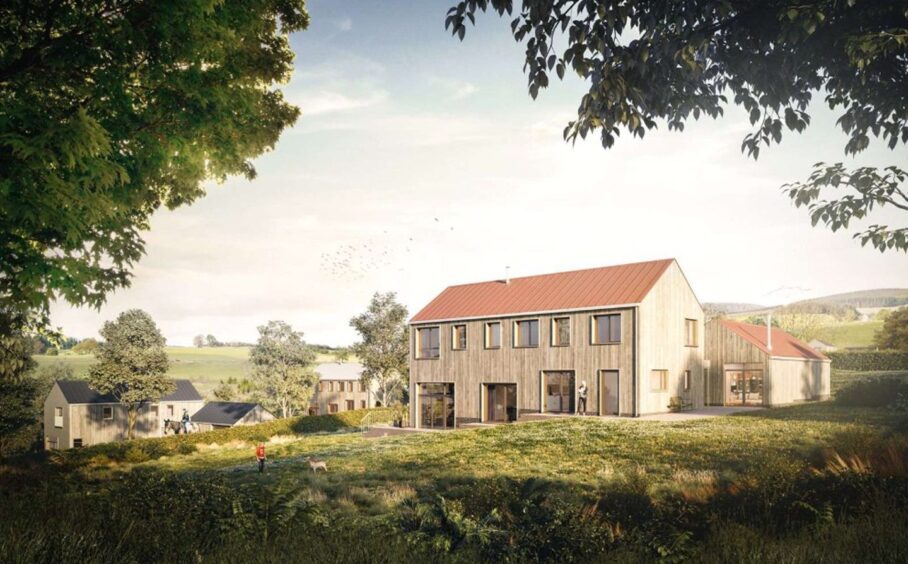 An artist's impression of one of the larger homes. 