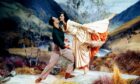 Gene Kelly and Cyd Charisse dance in a scene from Brigadoon.